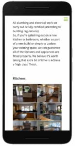 Buildon Construction website mobile