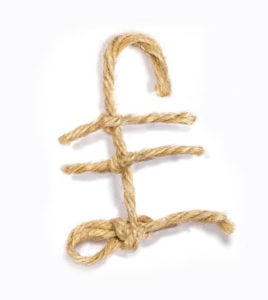 Piece of string pound sign.